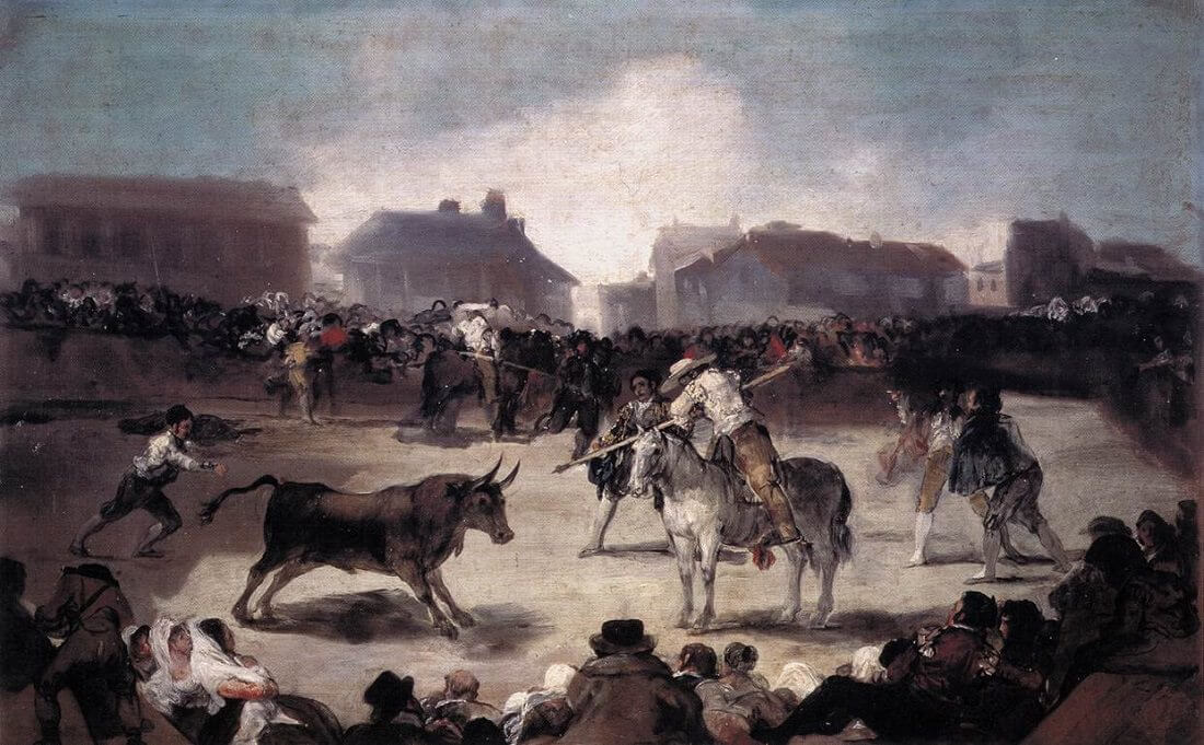 A Village Bullfight, 1812-14 by Francisco Goya