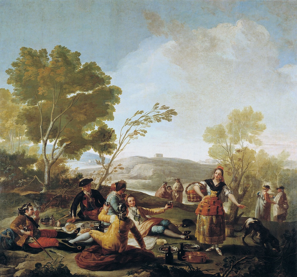 Picnic on the Banks of the Manzanares by Francisco Goya