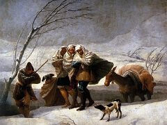 The Snowstorm by Francisco Goya